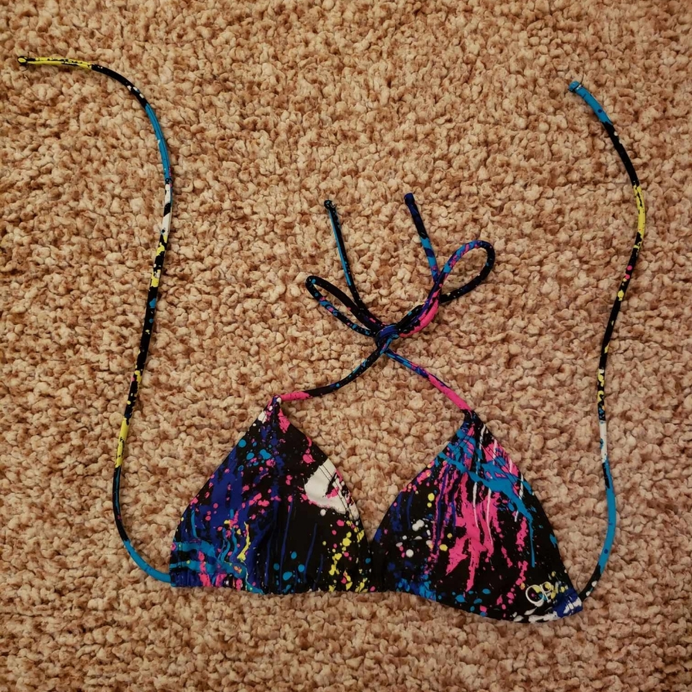 OP splatter paint bikini top small